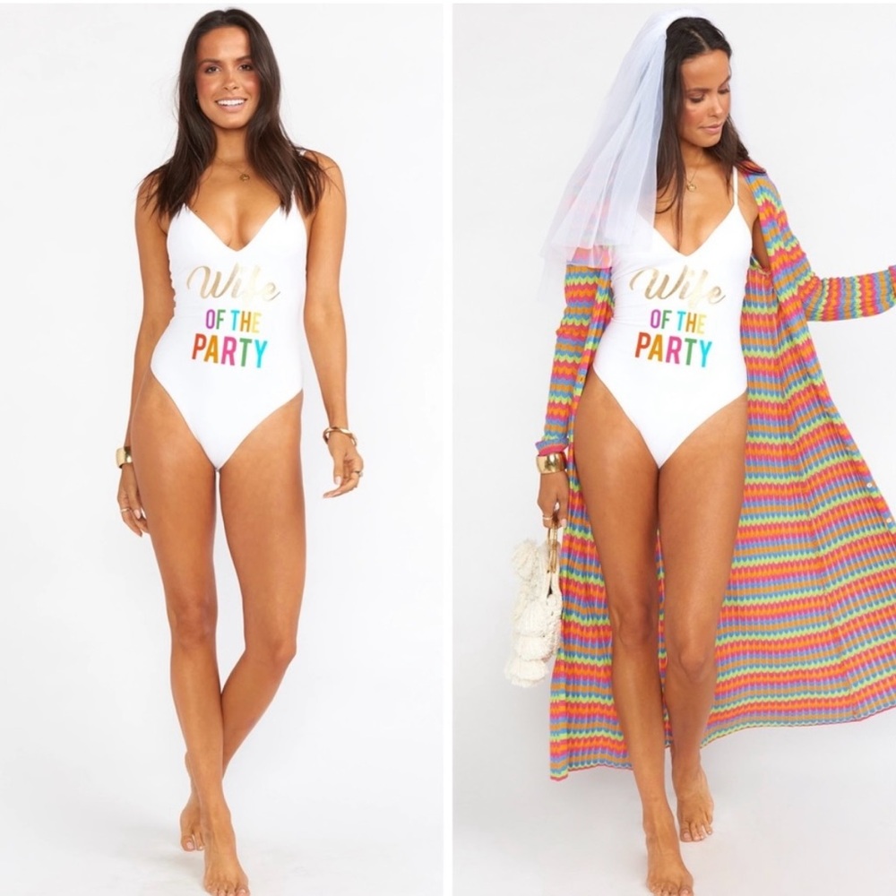 Show Me Your MuMu one piece “Wife of the Party” swim suit. Size XL